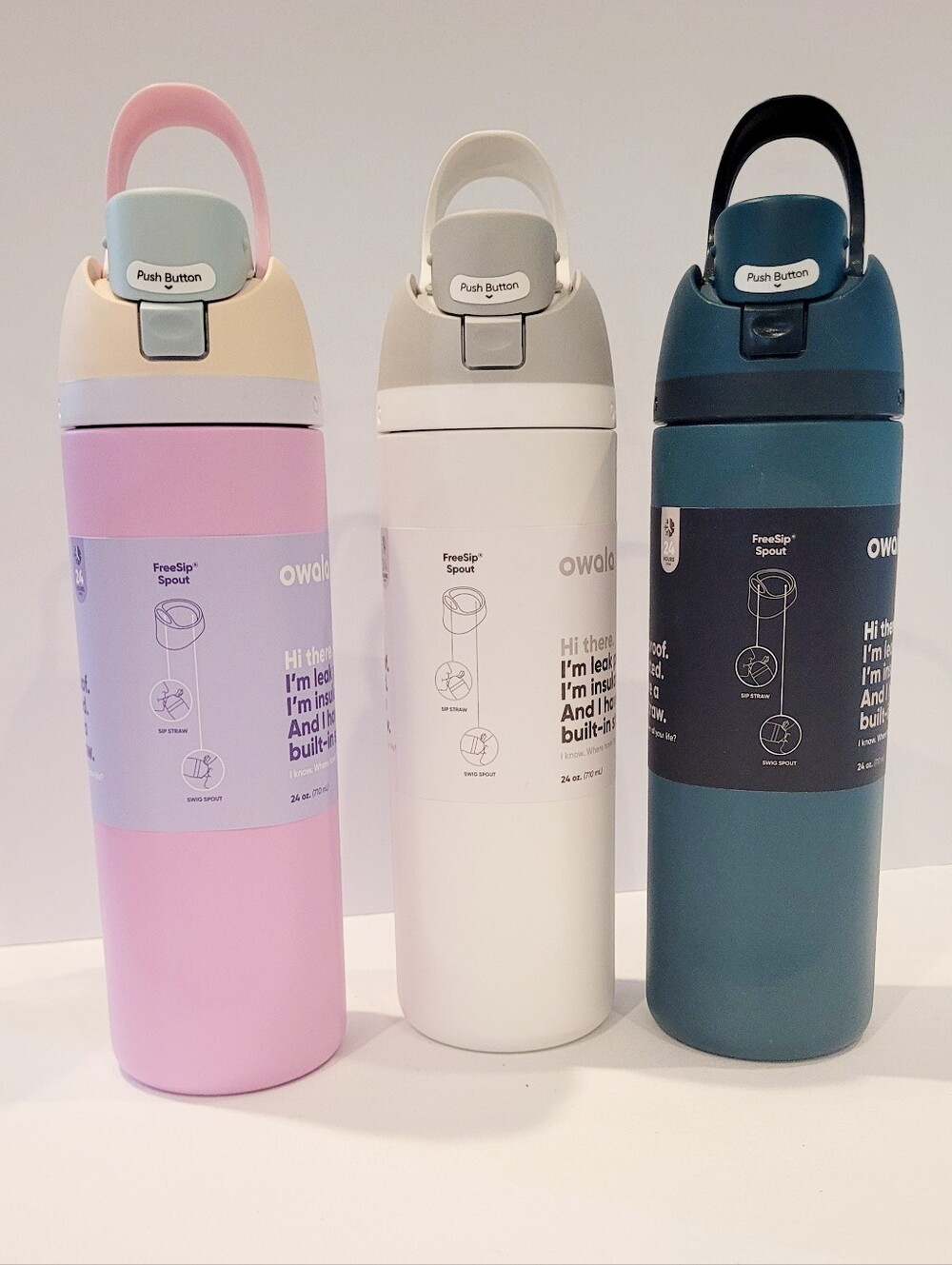 Owala FreeSip 24oz Water Bottle PINK - Picture 2 of 12